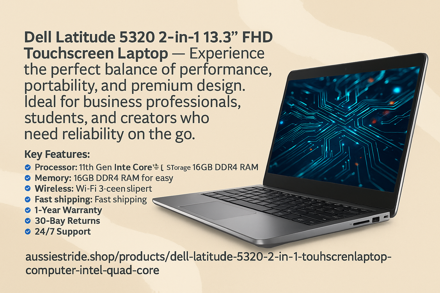 Dell Latitude 5320 2-in-1 13.3" FHD Touch – i5-1145G7, 16GB, 512GB