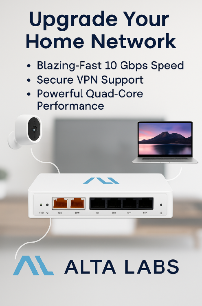 Alta Labs Route10 – 10 Gbps VPN Router, Dual 10G SFP+, DPI