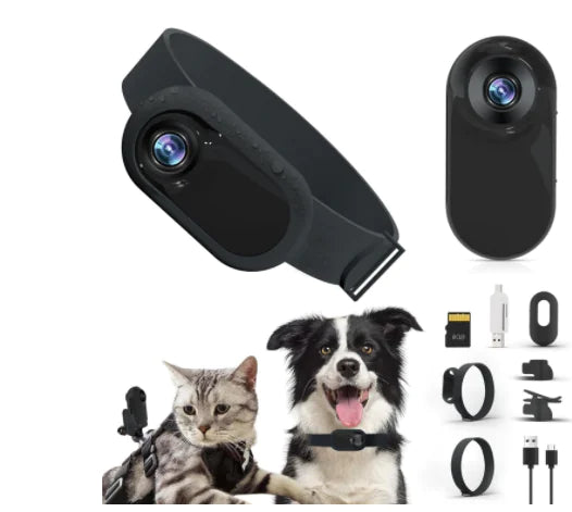 Pet Collar Camera for Cats & Dogs | Wireless HD Video Recording, USB Rechargeable, Adjustable Collar