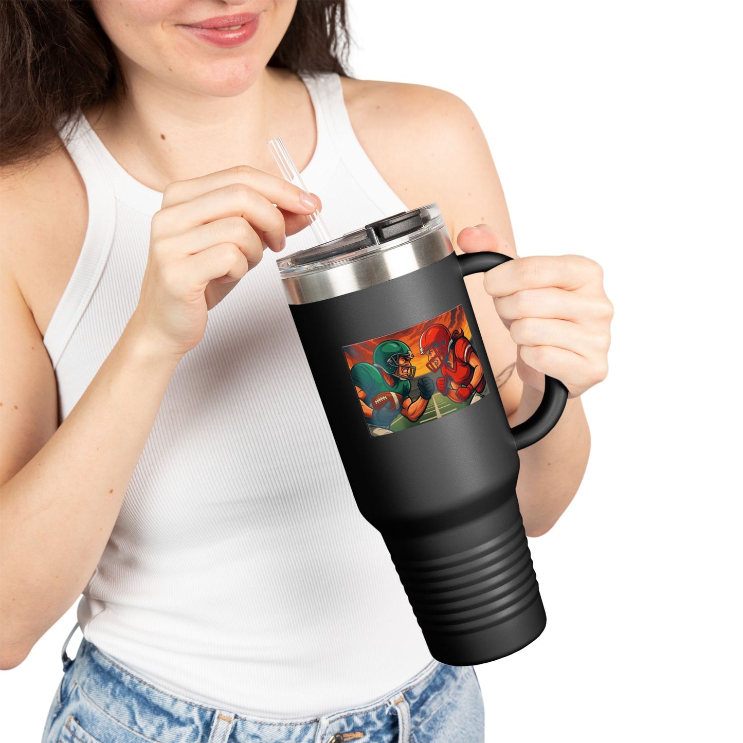 Custom Insulated Travel Mug – 40oz Stainless Steel, Leak-Proof Lid | Personalized Gift for Coffee & Travel