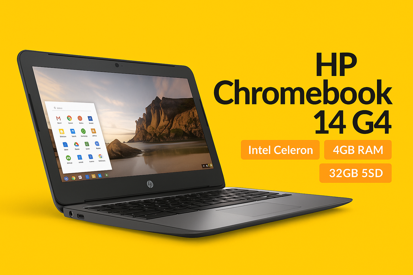 HP Chromebook 14 G4 | Intel Celeron N2940 | 4GB RAM | 32GB SSD | Chrome OS (Renewed)