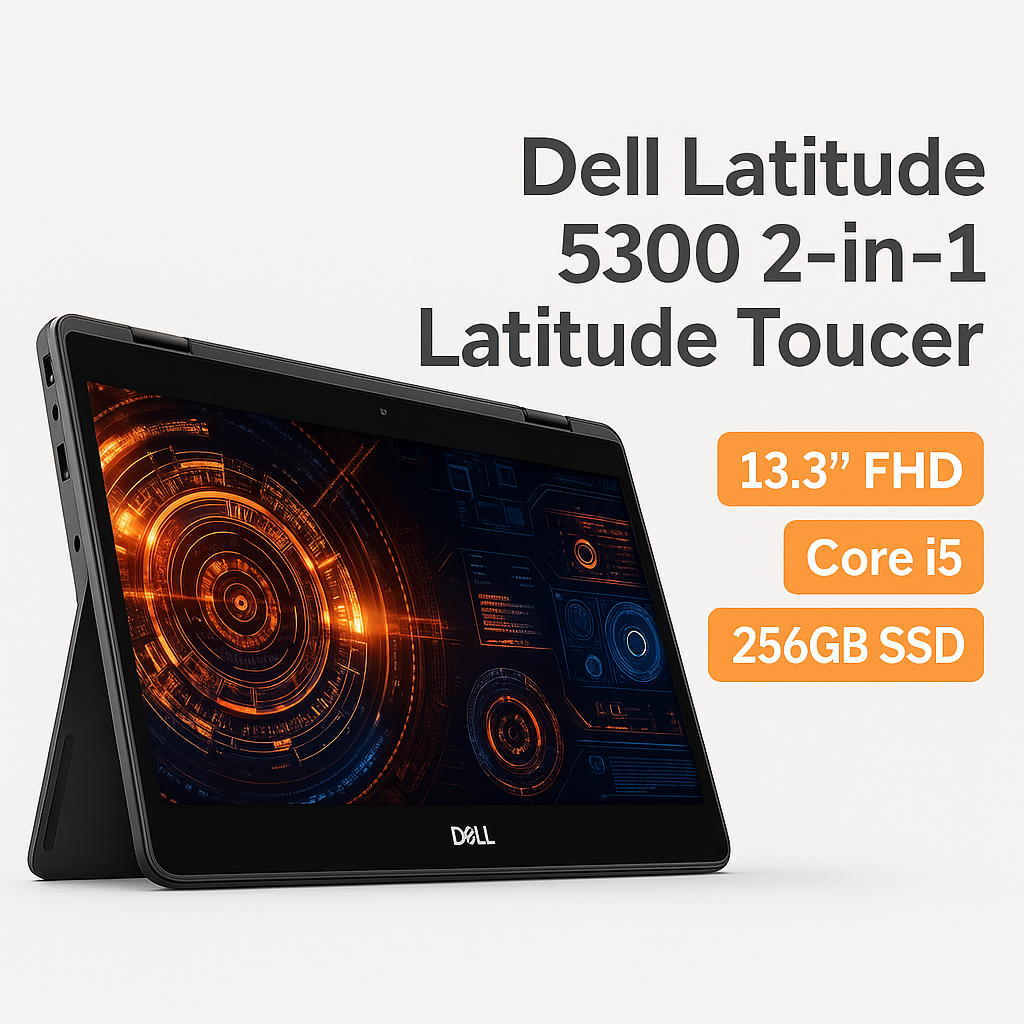 Dell Latitude 5300 2-in-1 | 13.3” FHD Touchscreen | i5 16GB 256GB SSD | Renewed