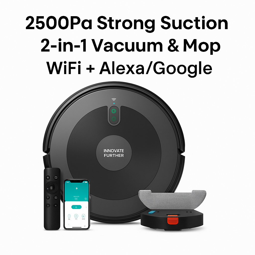 Smart 2-in-1 Vacuum & Mop 2500Pa | WiFi + Alexa | Pet Hair Tangle-Free | All Nova