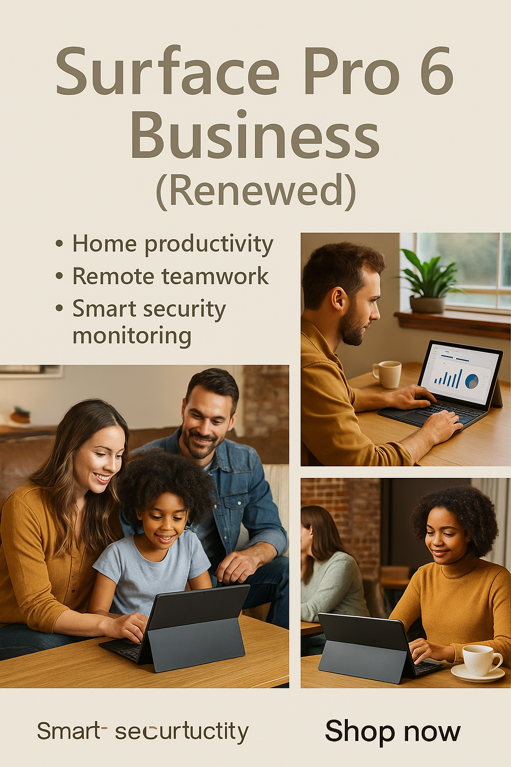 Surface Pro 6 Business 12.3” | i5-8350U | 8GB | 128GB (Renewed)