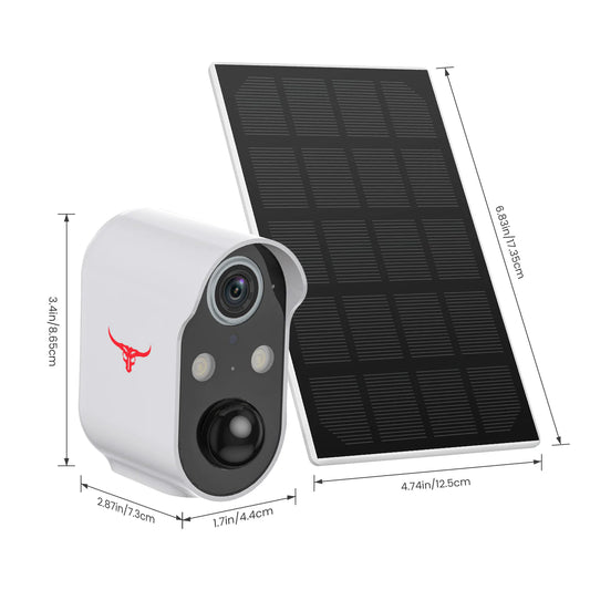 Wireless Security Camera | Smart Outdoor & Indoor Surveillance with Solar Panel & Night Vision