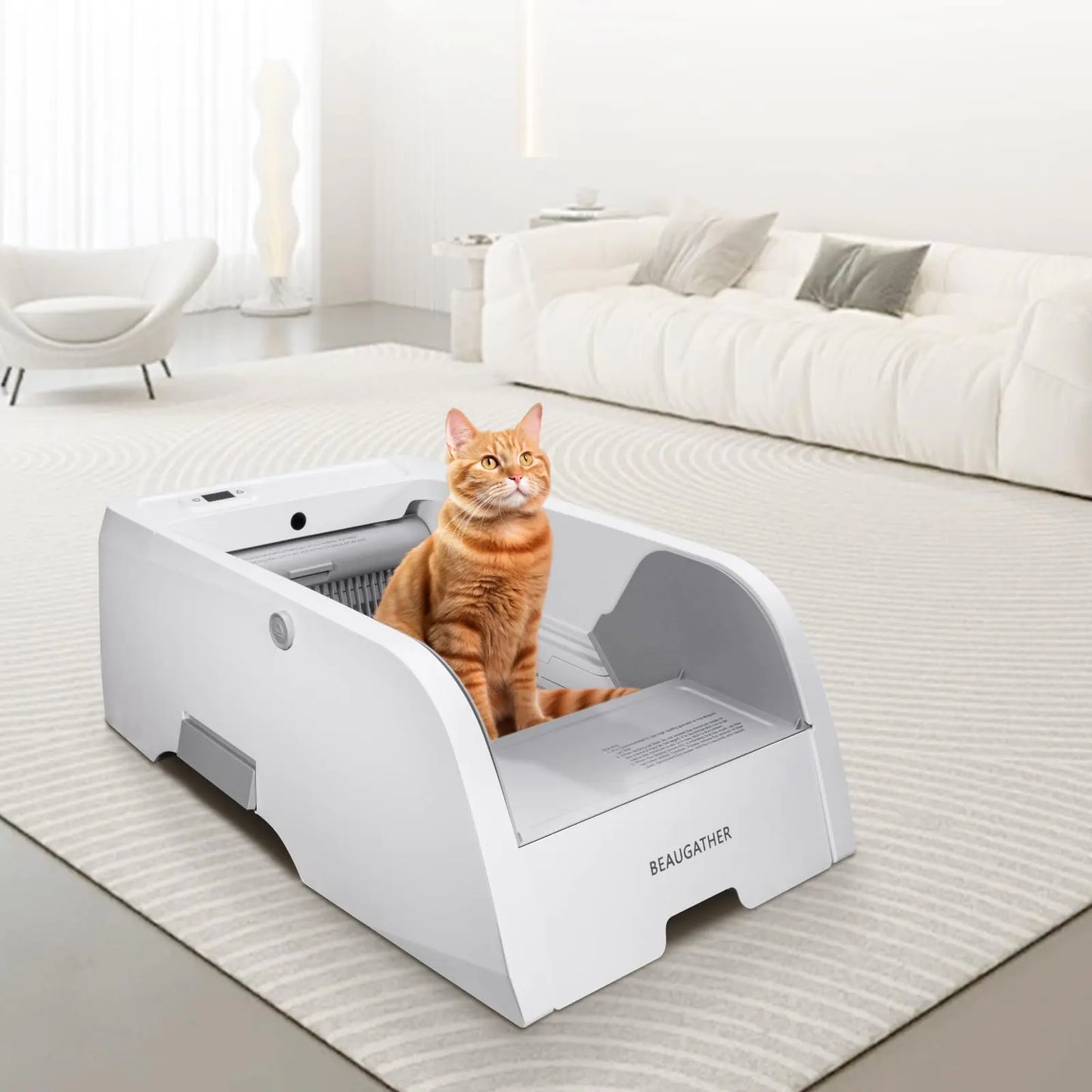 BEAUGATHER Smart Cat Litter Box | Automatic Self-Cleaning & Odor Control