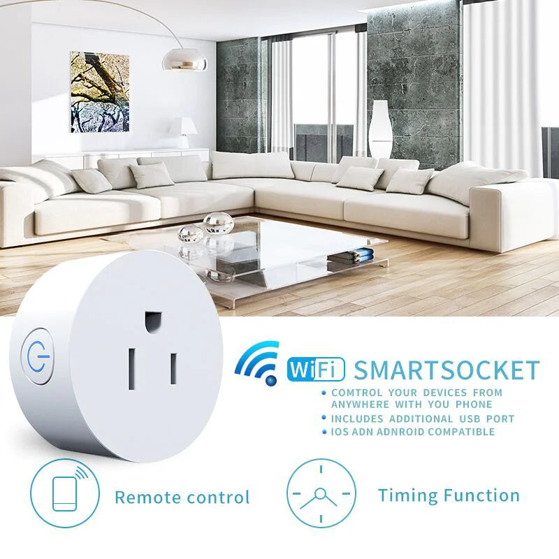 WiFi Voice Control Smart Plug – Alexa & Google, 2.4 GHz, Schedules
