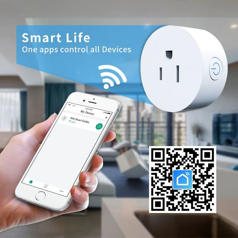 WiFi Voice Control Smart Plug – Alexa & Google, 2.4 GHz, Schedules