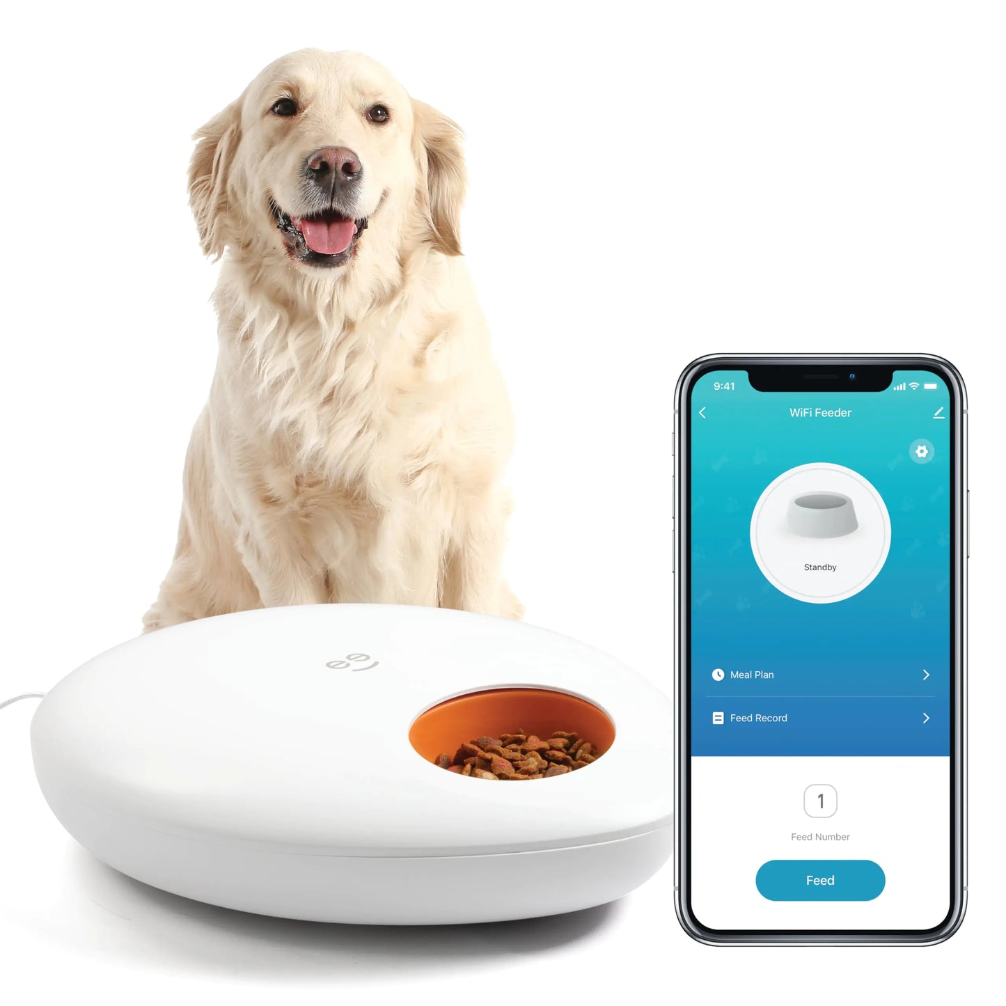 Geeni Smart Pet Feeder – App Control, Wet & Dry Food, Alexa/Google, Battery Backup