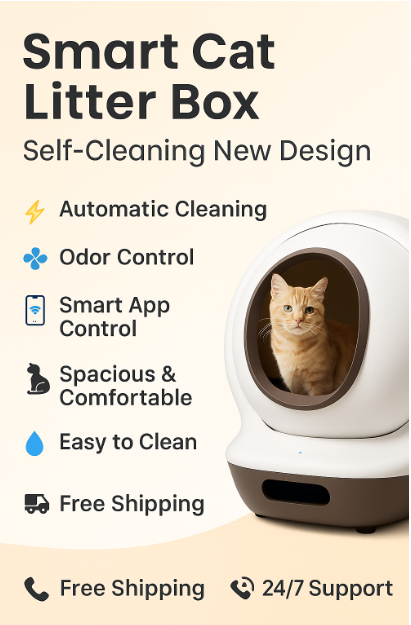 Smart Cat Litter Box Cat Litter Box Self-cleaning New Design