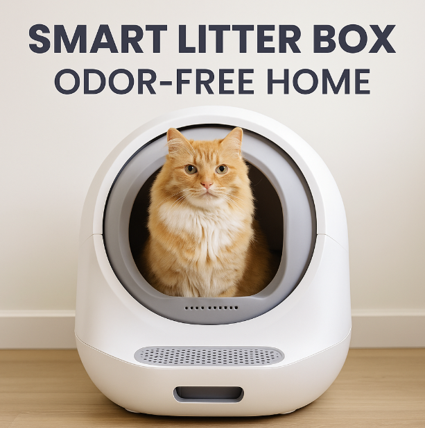 Smart Self-Cleaning Litter Box | WiFi Control & Automatic Deodorization